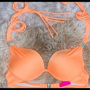 NWOT Victoria Secret push up halter top bikini 34B